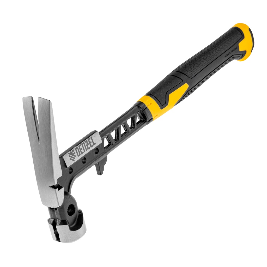 16 oz Nailing hammer, Solid-forged , pane with magnet, bi-material rubber grip handle// Denzel 7710467