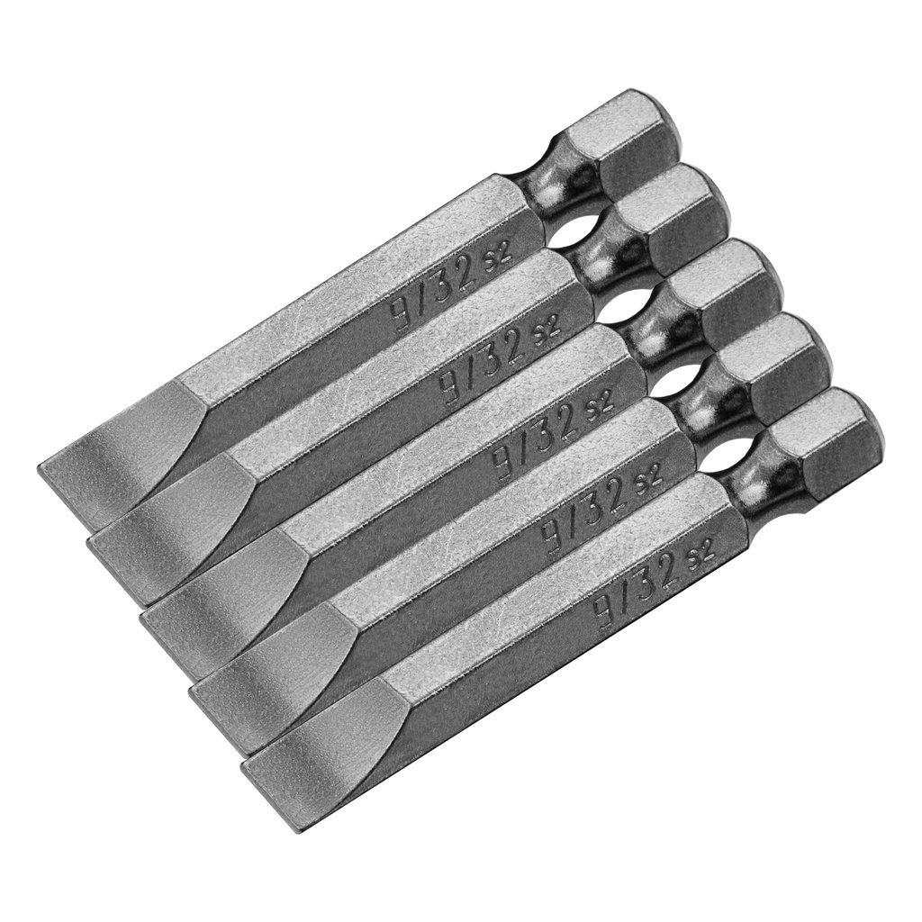 Denzel Bit Set SL 9/32″ × 50 mm (2″), 5 pcs