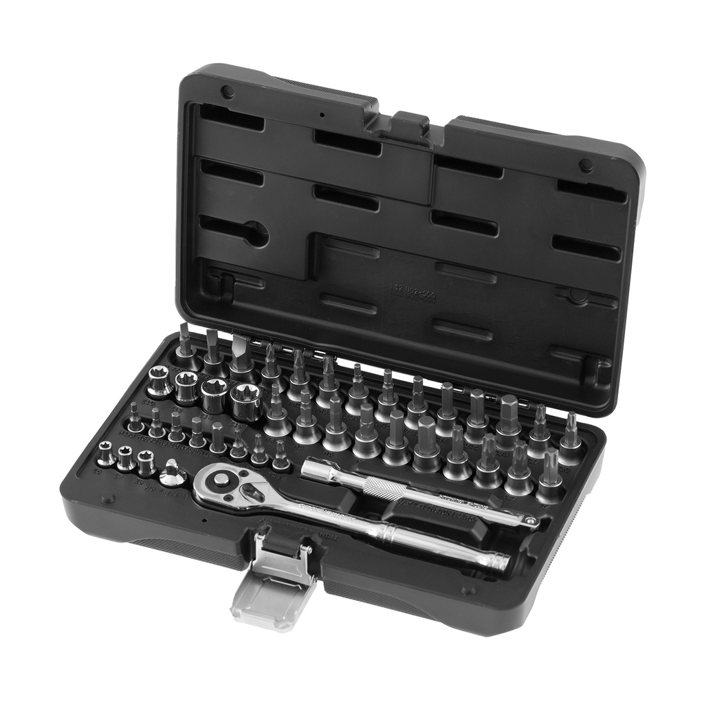 42 pc, Tool kit 1/4",3/8" in plastic case// Denzel 7714104