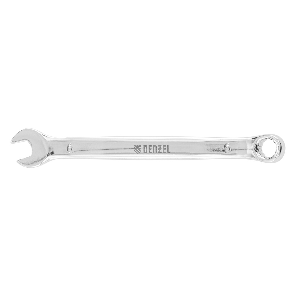Denzel Polished Chrome Combination Wrench 6 mm