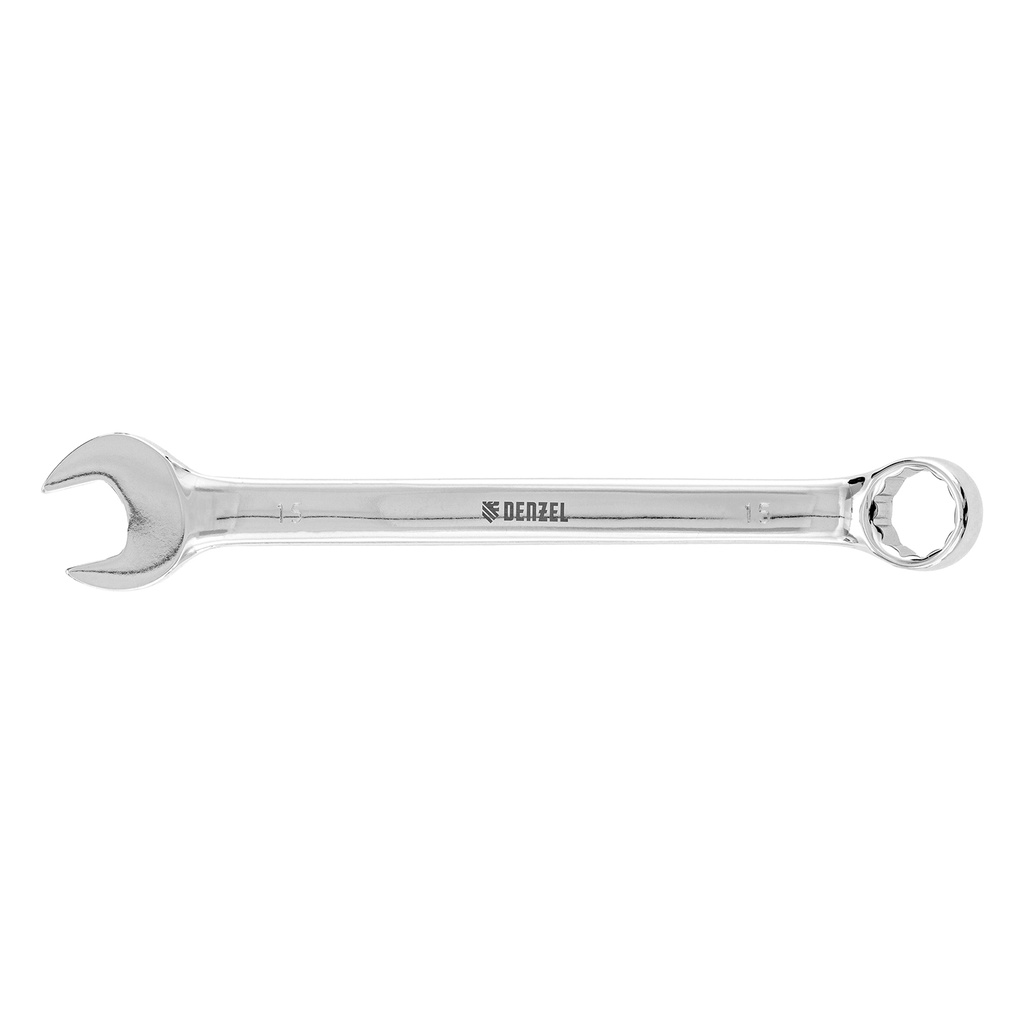 15mm Polished chrome combination wrench// Denzel 7715159