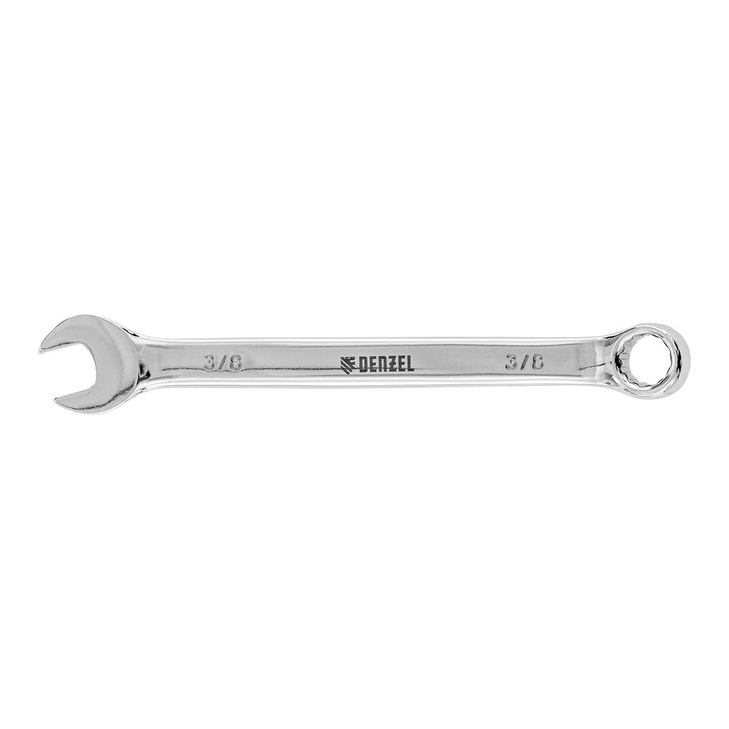 3/8" Polished chrome combination wrench// Denzel 7715184