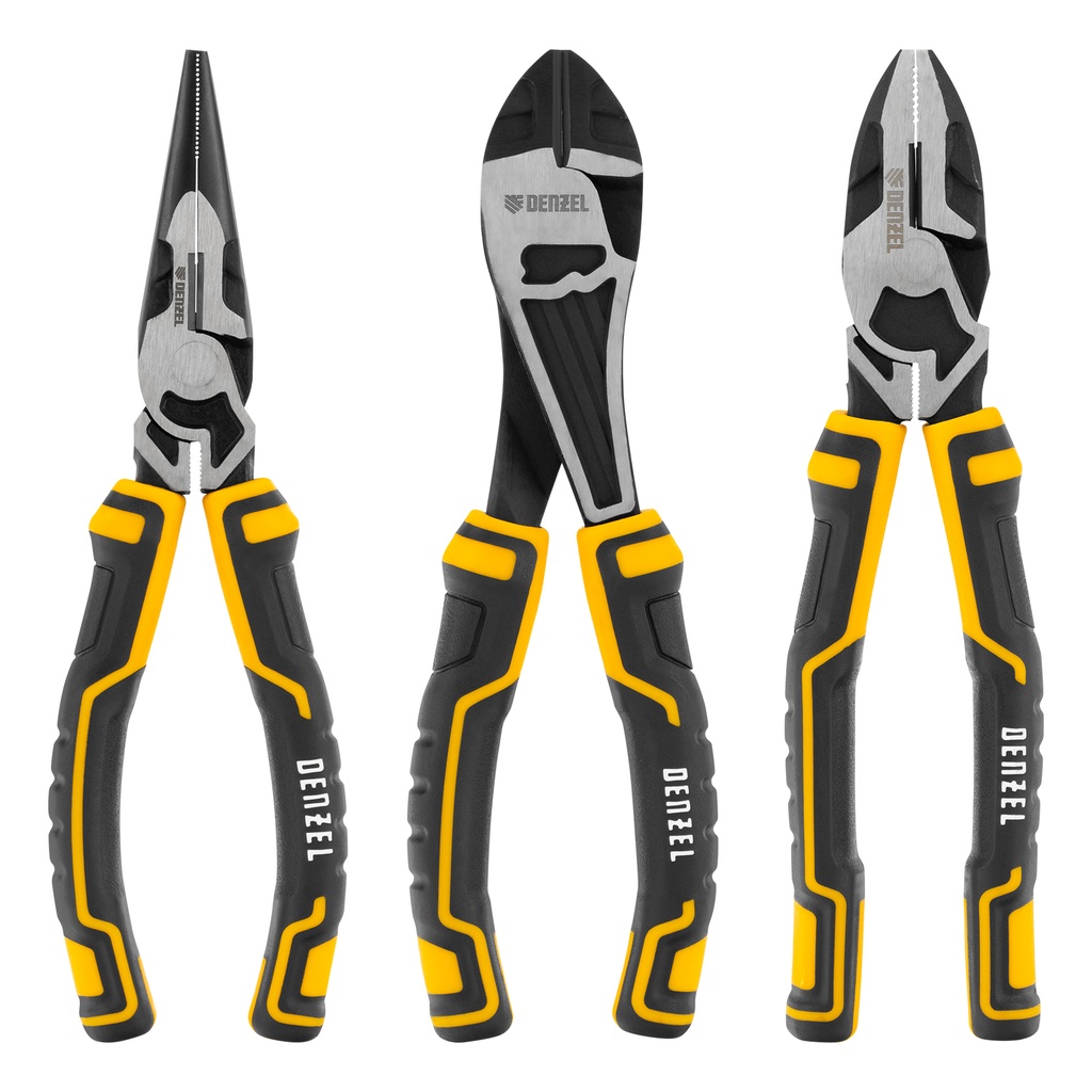 Denzel Pliers Set, 3 pcs / Набор плоскогубцев, 3 шт — 7717555