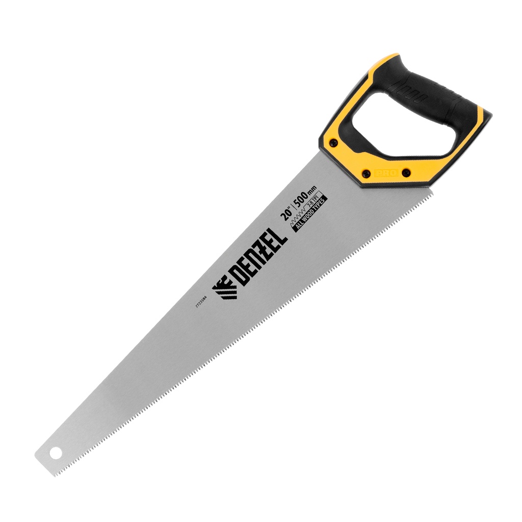 20" Hand saw, 7-8 TPI, Bi-material handle// Denzel 7723584
