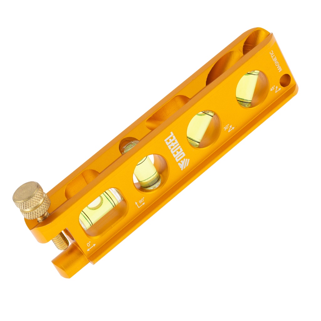 Denzel Torpedo Level 140 mm (5 1/2″), 4 Vials, Anodized