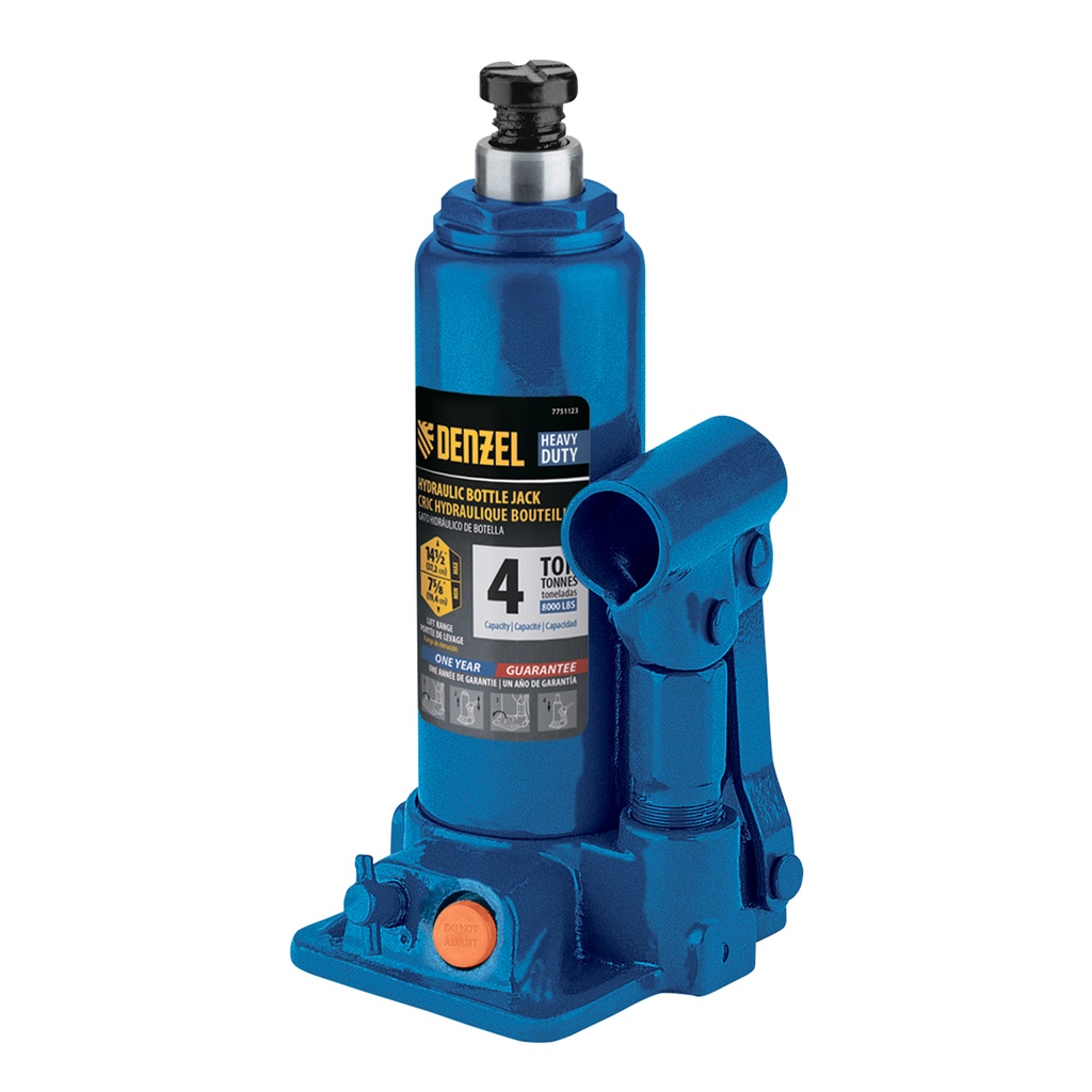 Denzel Hydraulic Bottle Jack 4 t, 194–372 mm, with Blow Case