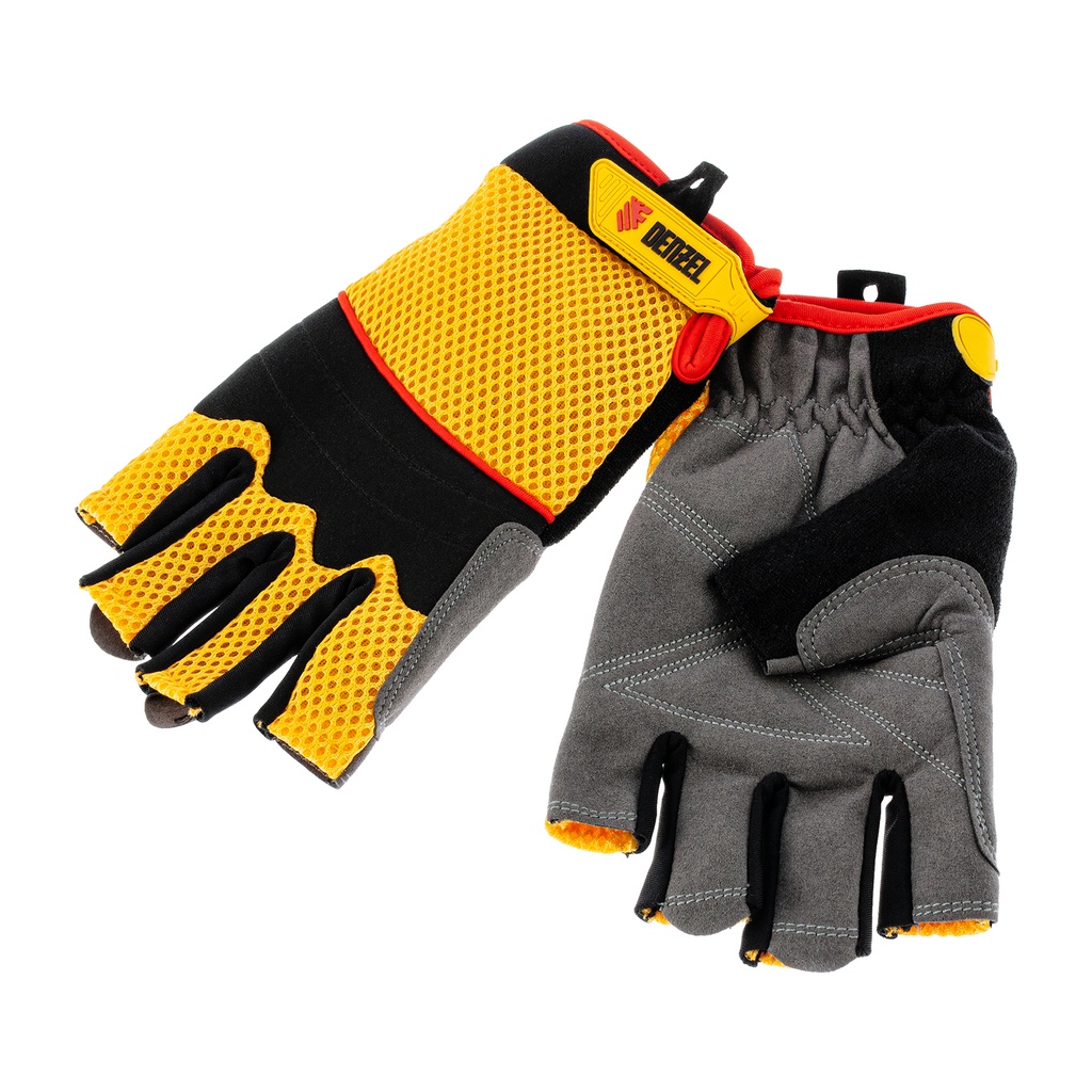 Fingerless all purpose work and workout gloves, M-size// Denzel 7790315