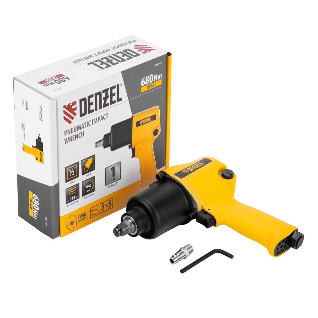 1/2" Air Impact Wrench, IW680, 680Nm, 7000 RPM// Denzel 8857471