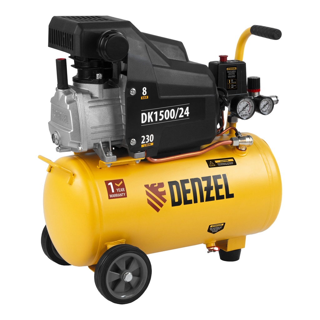 Воздушный компрессор Denzel DK1500/24 X-PRO, 1,5 кВт, 230 л/мин, 24 л