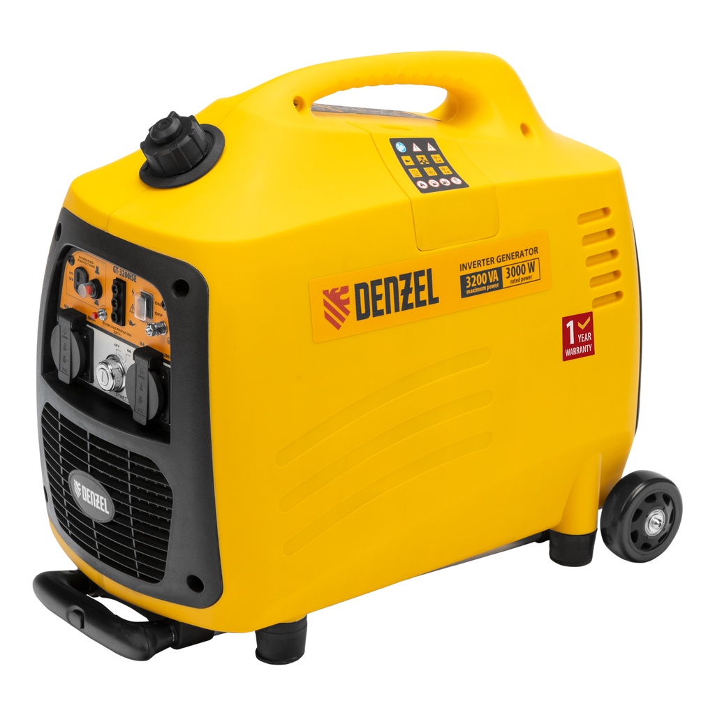 Inverter generator GT-3200iSE, 3,2 kVA, 230 V, fuel tank 6 L, silent type, electric starter// Denzel 8894703