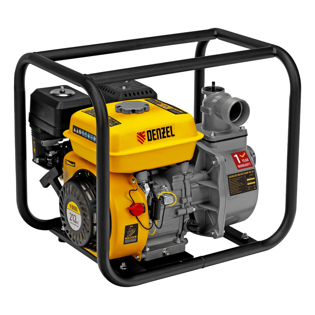 Gasoline clean water pump PX-50, 7 HP, 2", 600 L/min, suction 8 m,discharge 30 m// Denzel 8899201