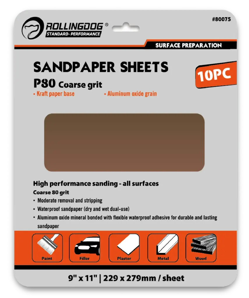 10-Pack Sandpaper Art. 80075