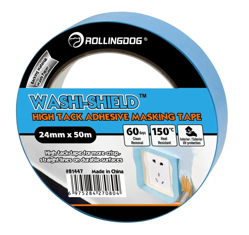 Малярная лента RollingDog с высокой адгезией 24 мм × 50 м