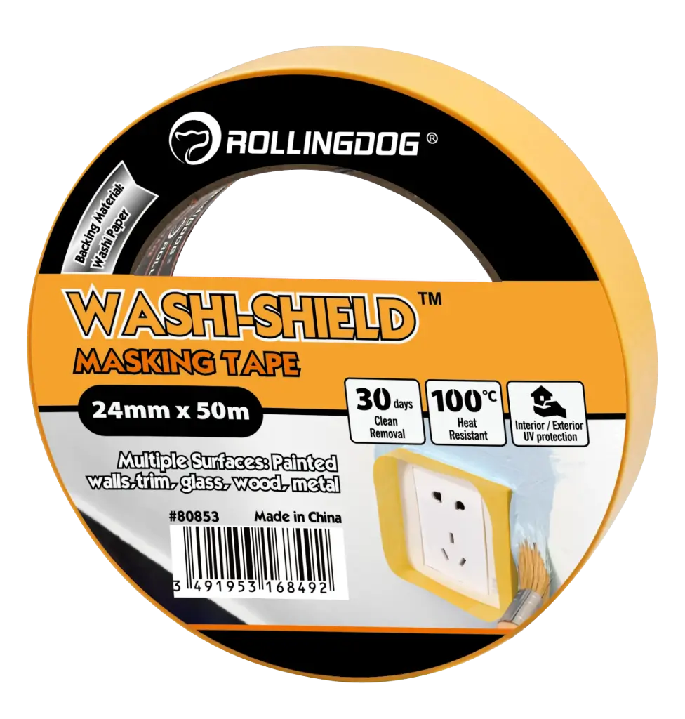  Rolling Dog Washi Masking Tape (24 mm×50 m) / Малярная лента (24 мм×50 м), Art. 80853
