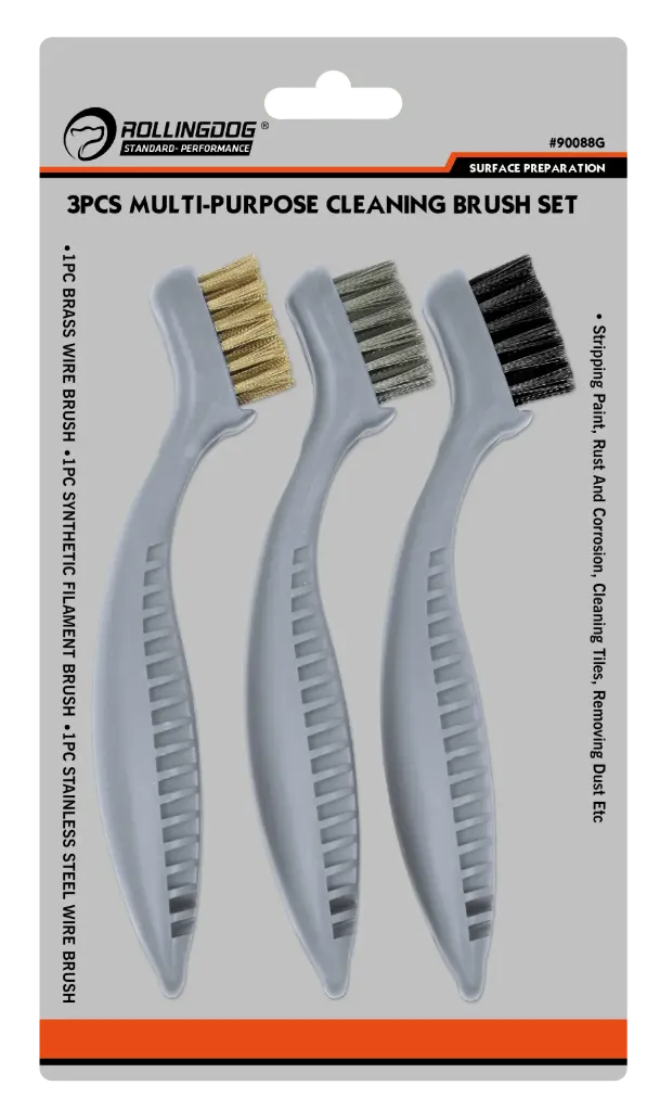  Rolling Dog Multi-Purpose Brush Set 3PC / Набор универсальных щёток 3 шт., Art. 90088G