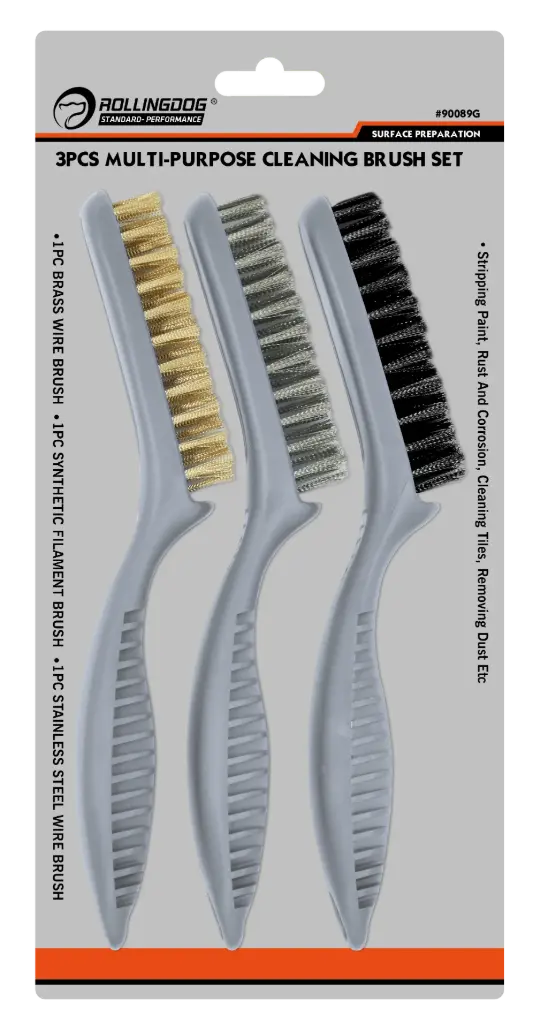 Rolling Dog Multi-Purpose Brush Set 3pc / Набор универсальных щёток 3 шт., Art. 90089G