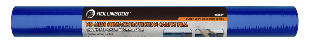 RollingDog No Mess Surface Protection Carpet Film 600 mm × 30 m
