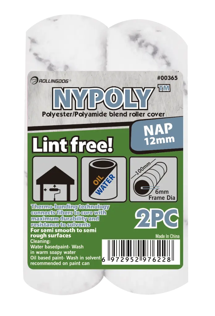 Малярный мини-валик RollingDog NYPOLY 100 мм (4″), 2 шт. — 00365