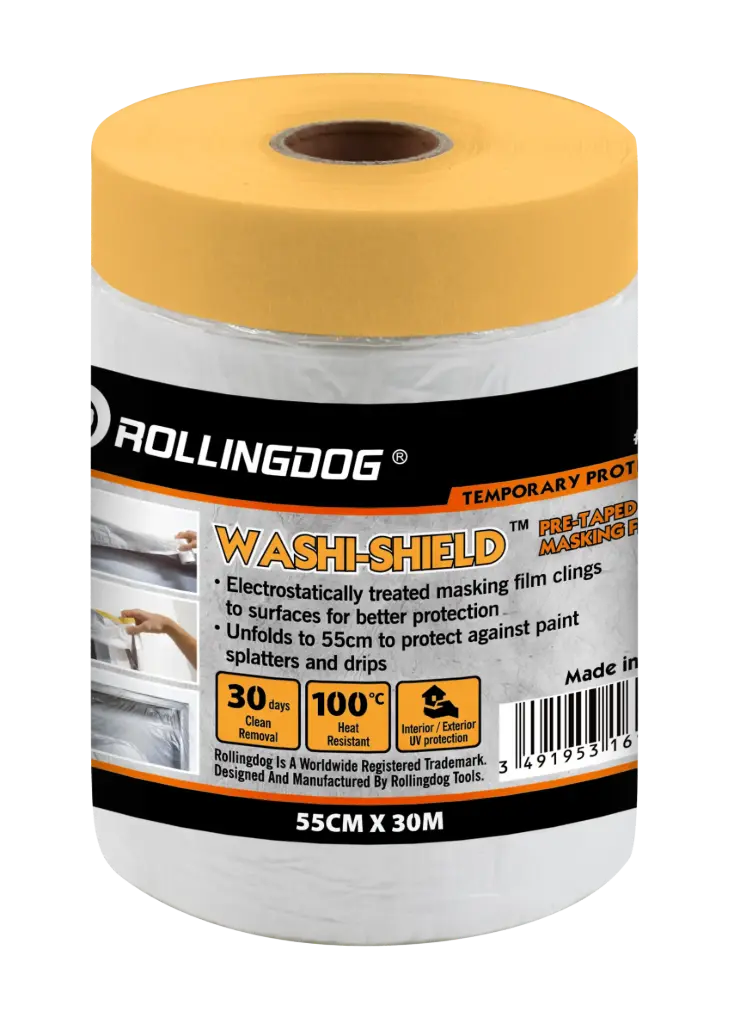 RollingDog Pre-Taped Masking Film 55 cm × 30 m