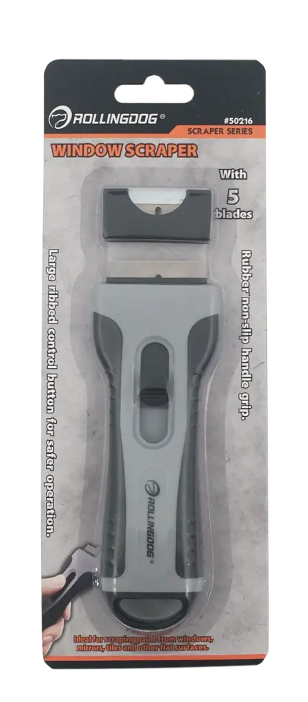 RollingDog Window Scraper with 5 Blades, 38 mm