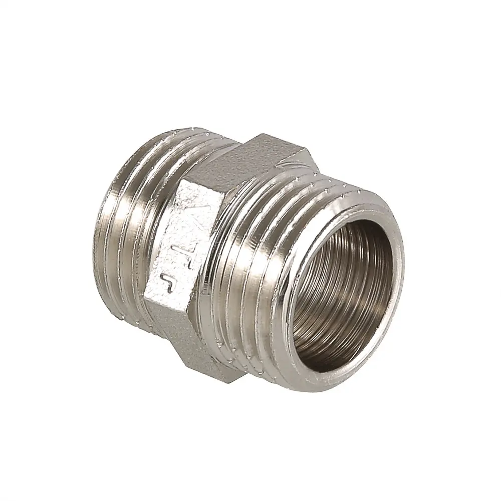 VALTEC Brass Nipple, Nickel-Plated, 3/4"