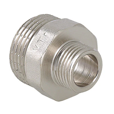 VALTEC Threaded Fitting: Reducer Nipple MM 1 1/4"x1"/ Латунный переходной ниппель НР×НР — 1¼" × 1" - VTr.580.N.0706