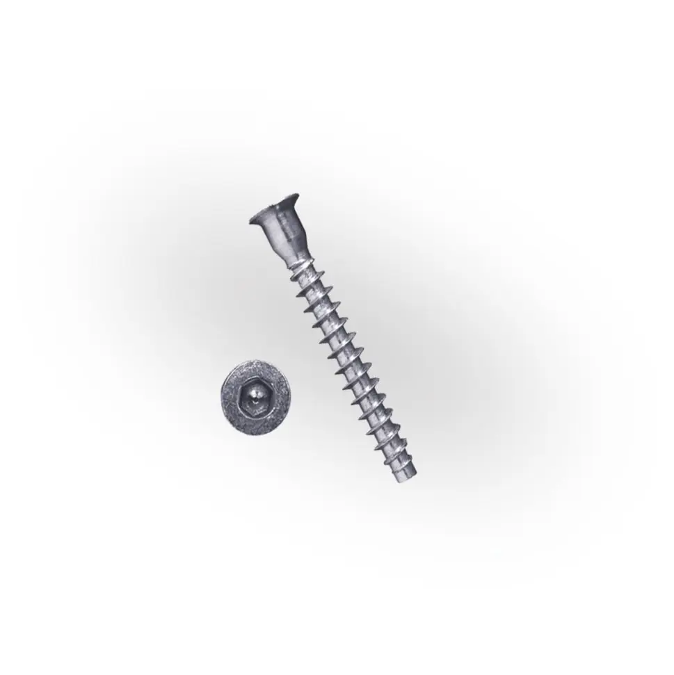 Винт-конфирмат с шестигранником цинк 5х50 (80 шт) / Confirmation screw withhexagon zinc 5х50 (80 pcs)