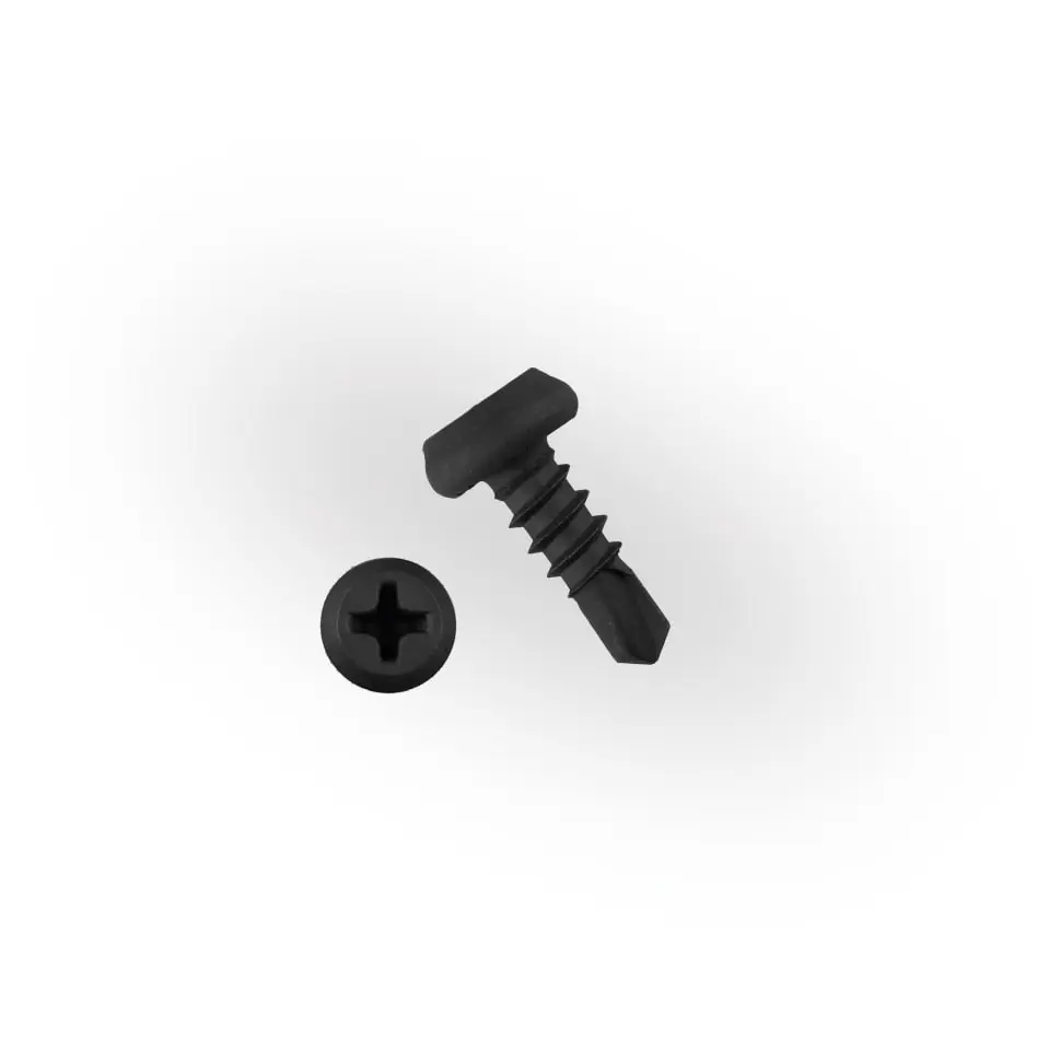 JEST Self-tapping screw "bug"with a drill dlack 3,5х9,5 (1000 pcs) / Саморез "клоп " со сверлом черный 3,5х9,5 (1000 шт) - УТ-00002413