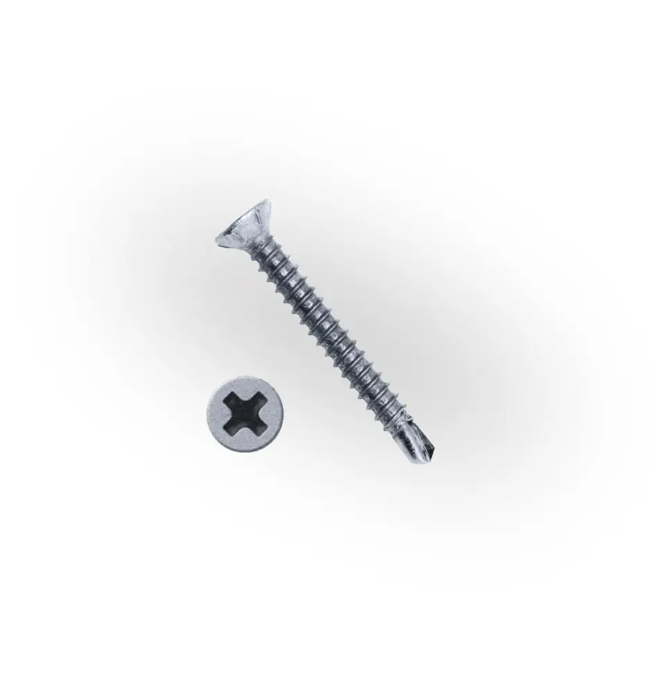 Саморез оконный со сверлом белый цинк 3,9х32 (450 шт) / Self-tapping windowscrew with drill white zinc 3,9х32 (450 pcs)