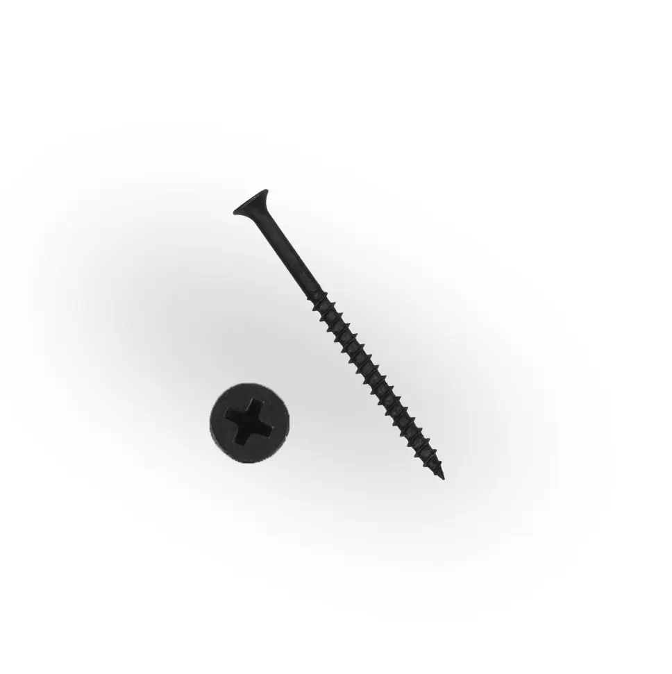JEST Self-tapping screw for wood reinforced black 3,5х32 (1000 pcs) "Russian SСаморез по дереву усиленный, черный (ГД) 3,5х32 (1000 шт) "Русский Саморез" - УТ-00010831