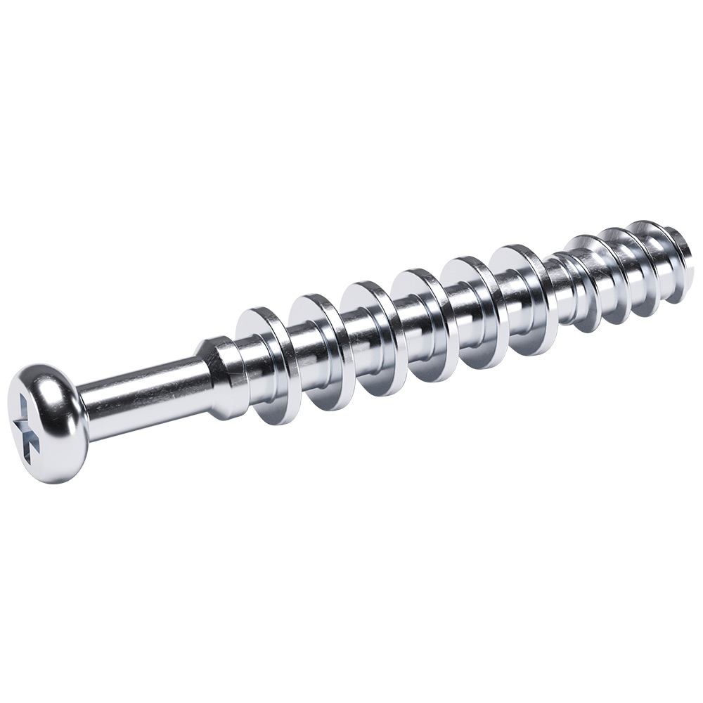 Cam Dowel Ø7×34 mm, Wood Thread, ZP