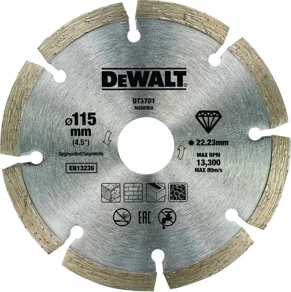 Concrete Cutting Disc 4.5” Dewalt DX3721
