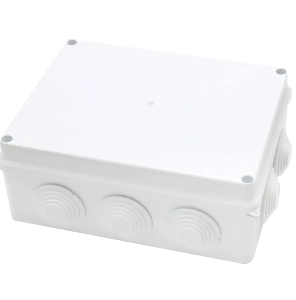 ABS Plastic Electrical Box IP65 Plastic Waterproof Dustproof Junction Box Electrical Enclosure White 7.9”×6.1”×3.1”inch(200×155×80mm)