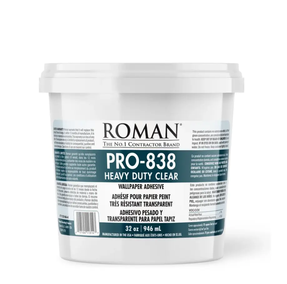 Roman Heavy Duty Wallpaper Adhesive Clear 1L