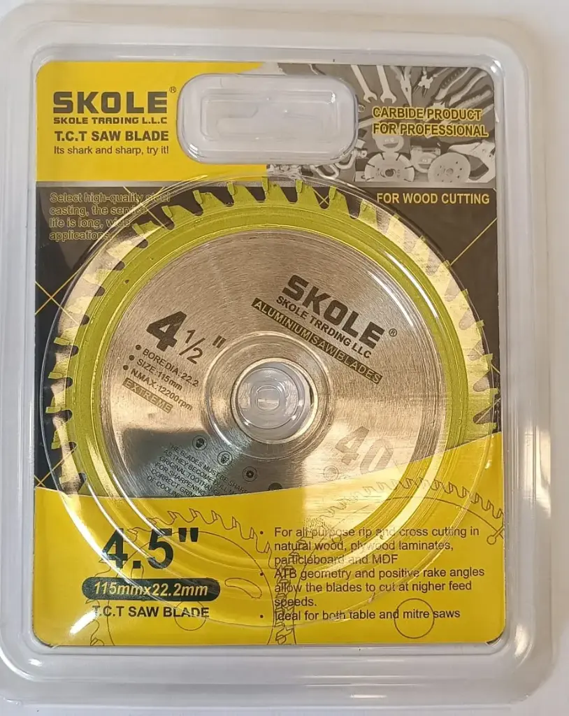 Circular Saw Blade 4.5" X 40 Teeth
