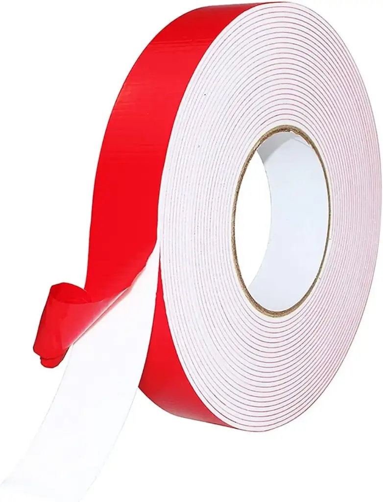 Double-Sided Foam Tape Red 1"