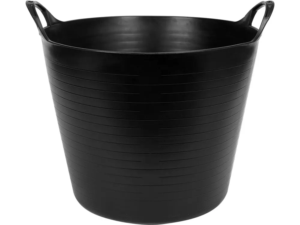 Rubi Flextub 40L Black Plastic Bucket — 88773