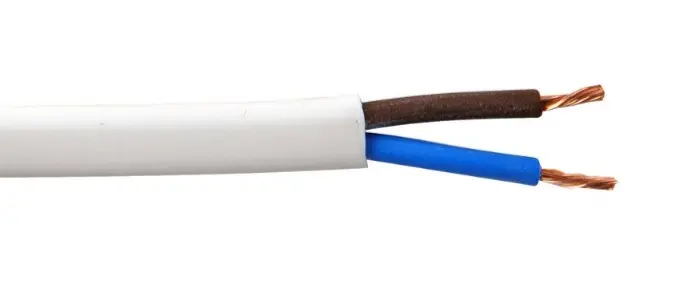 Bettex Flexible Twin Flat Cable, 0.75 mm × 2C, White