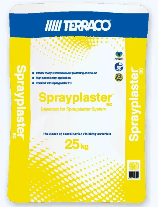 Гипсовая базовая штукатурка Terraco Sprayplaster BC 25 кг