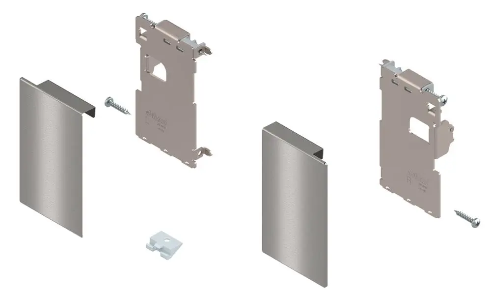 Blum LEGRABOX Front Fixing Bracket Inner M, Orion Grey