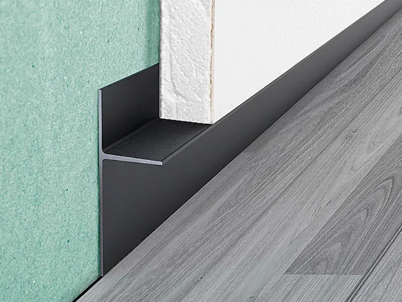 Aluminium Floating Wall Skirting 20 × 20 × 60 mm