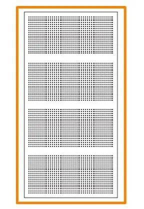 ABS Perforated Gypsum Board with Acoustic Fleece 1200 × 2400 × 12.5 mm