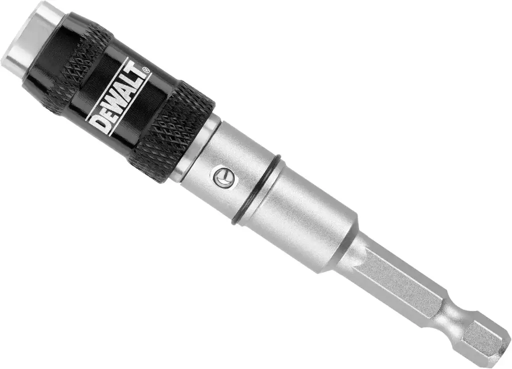 DeWalt Pivoting Bit Tip Holder with Ring, Silver