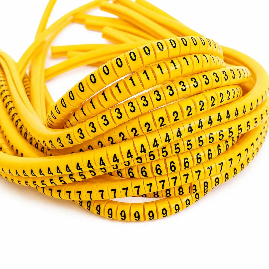Giffex BM-1 Type Cable Marking Ferrules Yellow “0”, 1000 pcs
