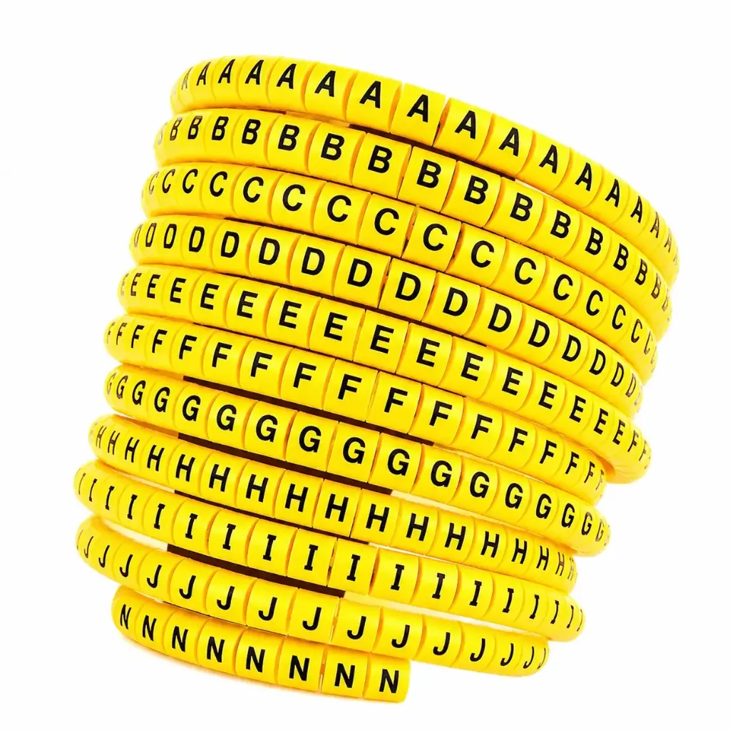 Giffex BM-1 Type Cable Marking Ferrules Yellow “N”, 1000 pcs