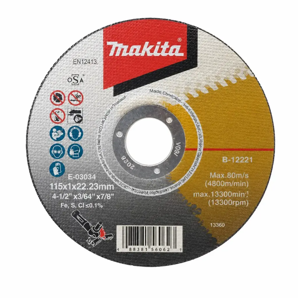 Makita Stainless Steel Cutting Disc 115 × 1 × 22,2 mm