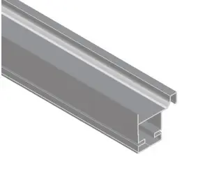 CODE Vertical L-Shape Gola Profile, Matt Champagne, Per Meter