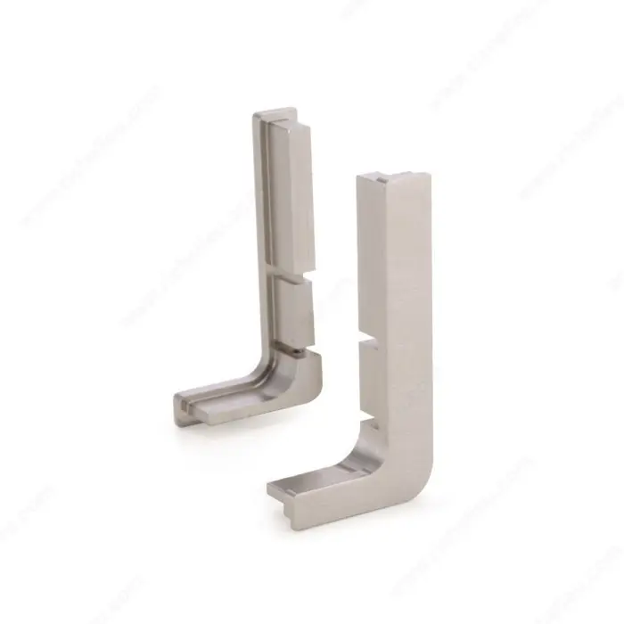 End Caps for L-Shape Gola Profile, Champagne, Set of 2