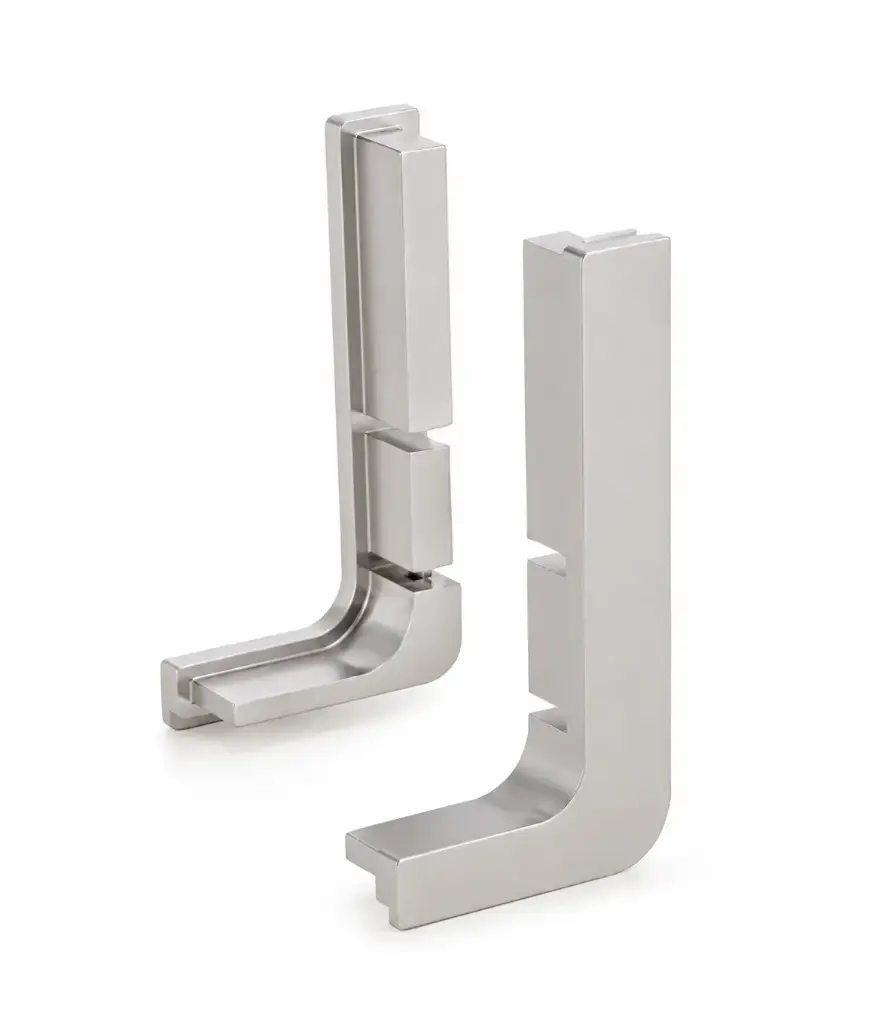End Caps for L-Shape Gola Profile, Champagne, Set of 2