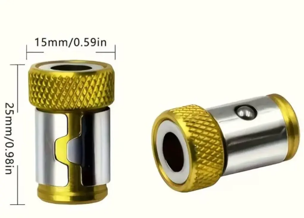 Magnetic Screw Ring Bit, 1/4 Inch 6.35 mm for Phillips Screwdriver and Electric Drill, Removable, Yellow, Blue and Red (Pack of 6 Pcs)